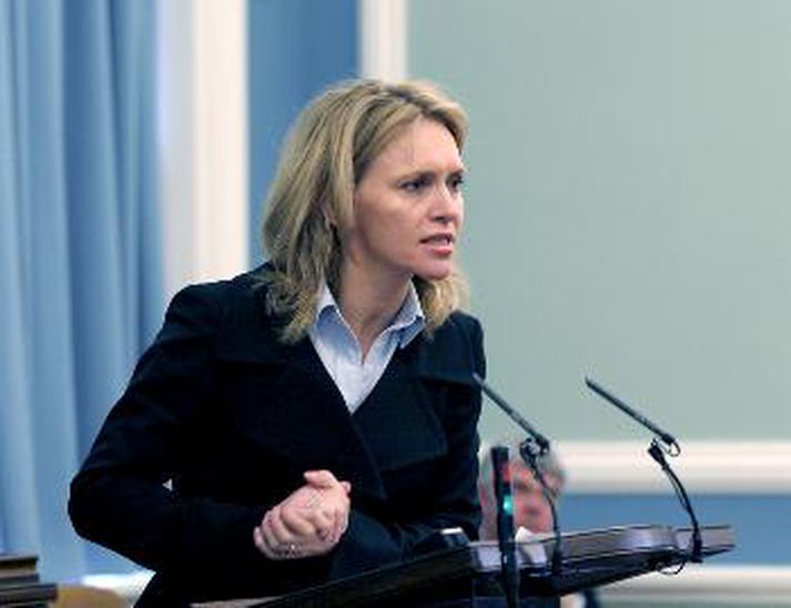 Þorgerður Katrín Gunnarsdóttir, menntamálaráðherra, sagði nóg komið af umræðum um frumvarpið um Ríkisútvarpið.