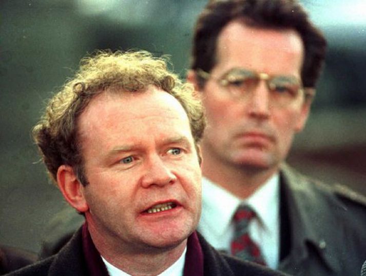 Á þessari mynd sést Martin McGuinnes fyrrverandi leiðtogi hryðjuverkasamtakanna IRA.