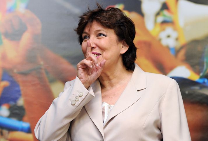 Suss. Bachelot íþróttamálaráðherra hefur verið beðin um að tala ekki of mikið.