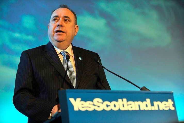 Alex Salmond segir Skotar líklegri en Breta til að vilja halda áfram í ESB.