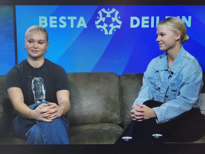 Mikaela Nótt Pétursdóttir hjá Keflavík og Margrét Brynja Kristinsdóttir hjá FH þekkjast vel frá tíma sínum saman í Breiðabliki.