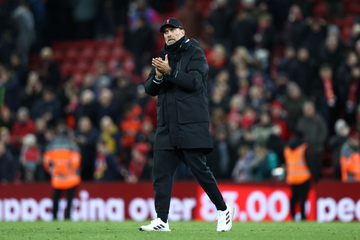 Jürgen Klopp, knattspyrnustjóri Liverpool, þakkar stuðningsmönnum félagsins fyrir að reyna að útrýma níðsöngvum um samkynhneigða.