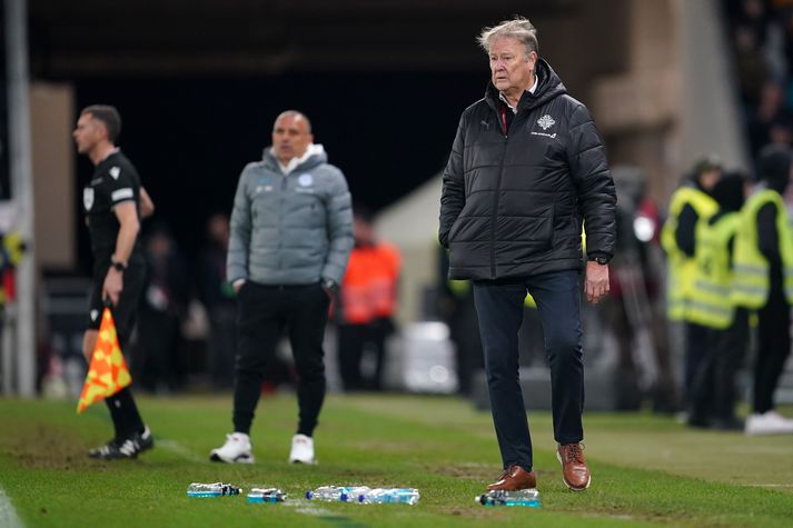 Åge Hareide, þjálfari Íslands, var svekktur með margt eftir kvöldið í Bratislava.