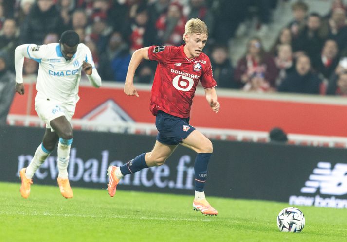 Hákon Arnar Haraldsson átti stóran þátt í sigri Lille.