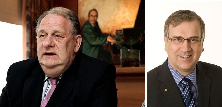 Gunnar Birgisson, til vinstri, tók nýverið við sem bæjarstjóri Fjallabyggðar. Sigurð má sjá til hægri