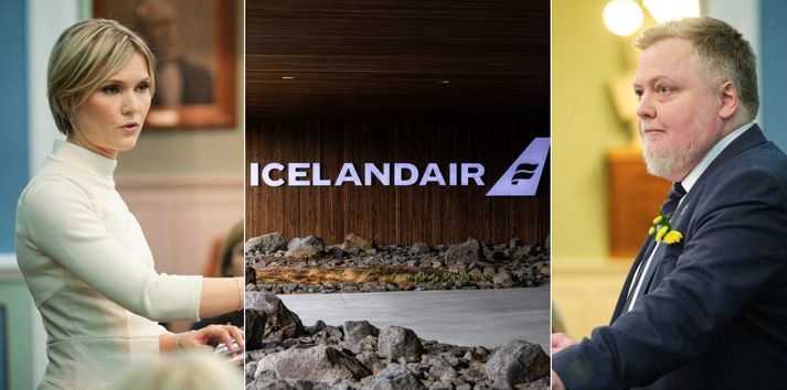 Kristrún Frostadóttir forsætisráðherra og Sigmundur Davíð Gunnlaugsson formaður Miðlfokksins ræddu málefni Icelandair á Alþingi í dag. Sigmundur kallaði eftir því að Íslendingar segðu sig frá ETS-kerfi Evrópusambandsins. Kristrún sagði virka hagsmunagæslu í gangi gagnvart því kerfi. 