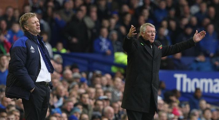 Ferguson og Moyes mættust margoft sem stjórar Man Utd og Everton.