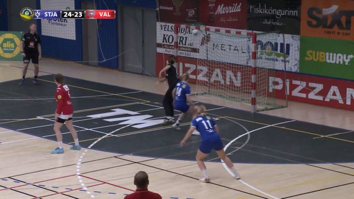 Stefanía klikkar lokaskoti Stjörnunnar sem hefði gert út um leikinn.