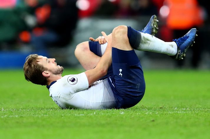 Kane er hann meiddist í leiknum gegn United.