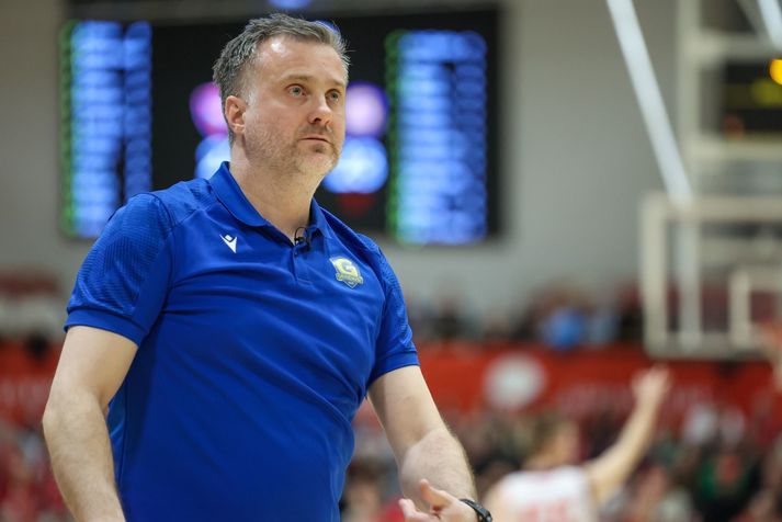 Jóhann Þór Ólafsson, þjálfari Grindavíkur, þurfti að glíma við nokkrar áskoranir í kvöld