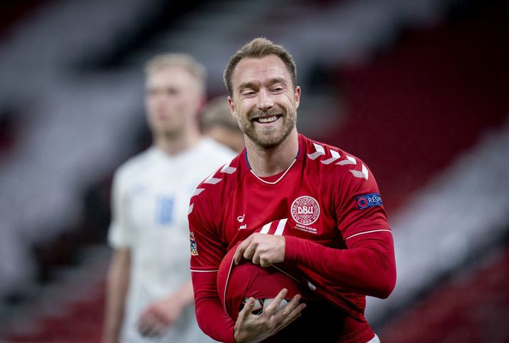 Christian Eriksen og félagar í danska landsliðinu fóru taplausir í gegnum undankeppni EM 2020.