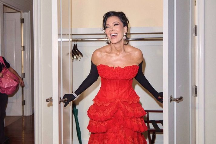 Kris Jenner hélt upp á stórafmælið með íburðarmikilli veislu þar sem engu var til sparað.