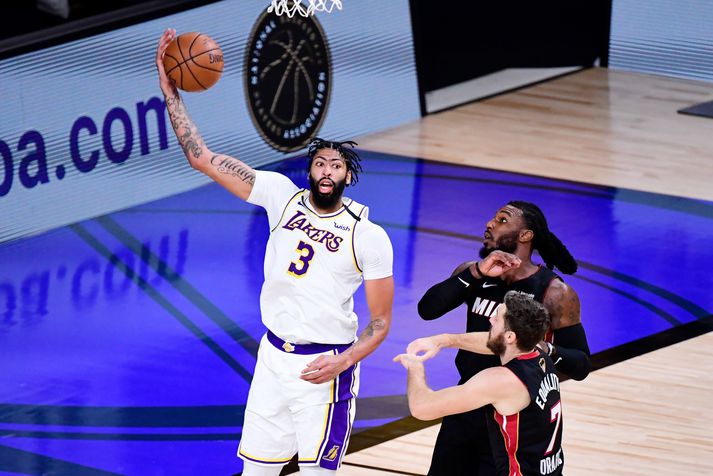 Anthony Davis varð meistari á sínu fyrsta tímabili með Los Angeles Lakers.