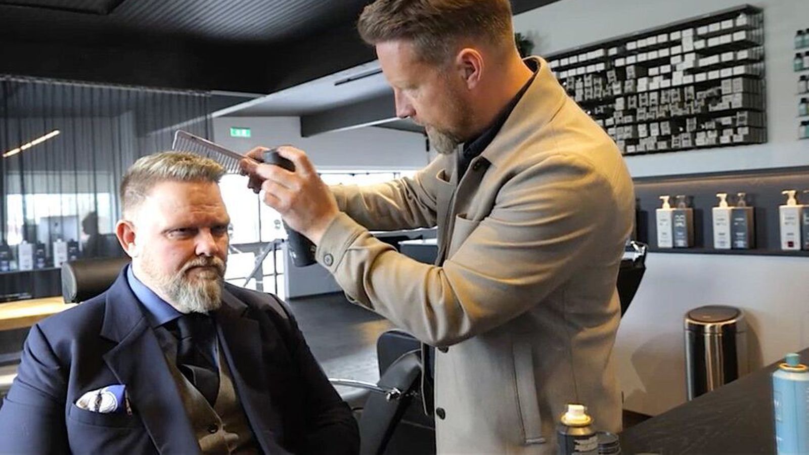 Baldur og Einar komnir með hnaus­þykkt hár eftir hárígræðsluna