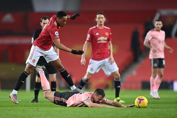 Anthony Martial átti ekki góðan leik gegn Sheffield United.