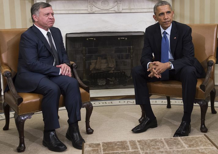 Abdullah II, konungur Jórdaníu, og Barack Obama, forseti Bandaríkjanna.