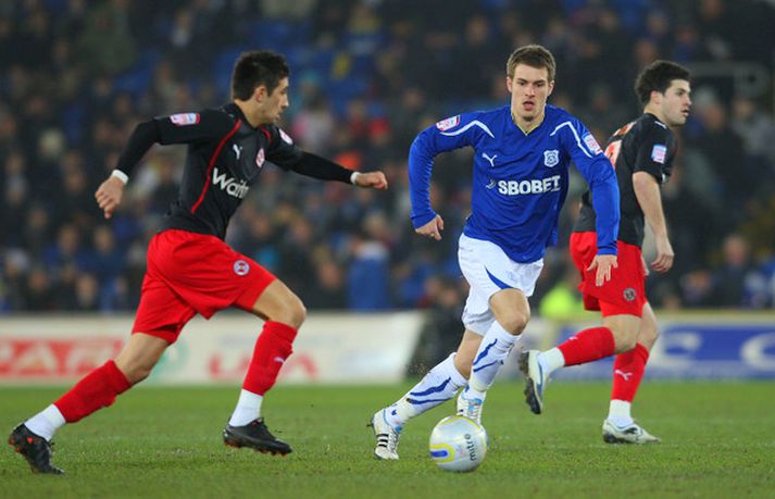 Ramsey í leik með Cardiff.