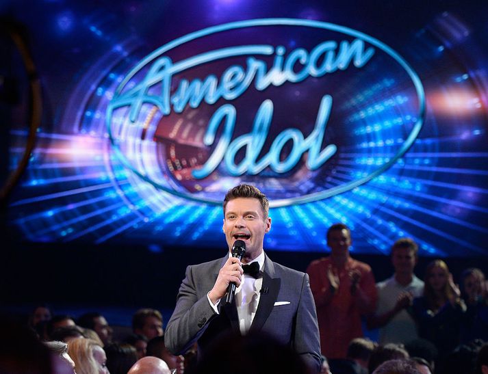 Ryan Seacrest við störf í hinni gríðarvinsælu sjónvarpsþáttaröð American Idol.