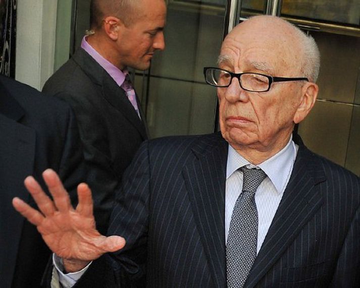 Rupert Murdoch er búinn að biðjast afsökunar. Mynd/ AFP.