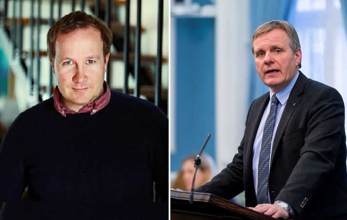 Andri Snær Magnason og Jón Gunnarsson.