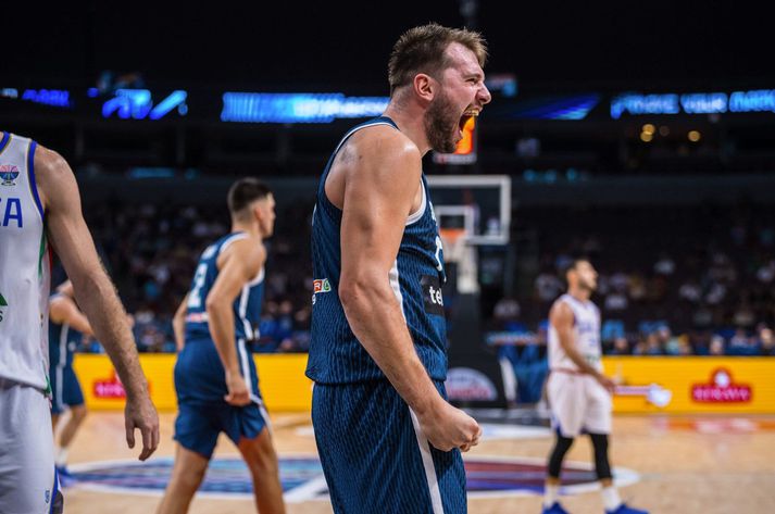 Luka Doncic var drjúgur fyrir Slóvena eins og svo oft áður