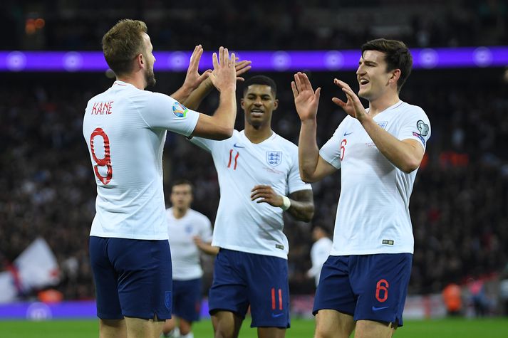 Harry Kane, Marcus Rashford og Harry Maguire verða líklega í enska landsliðshópnum sem mætir Íslandi í september.