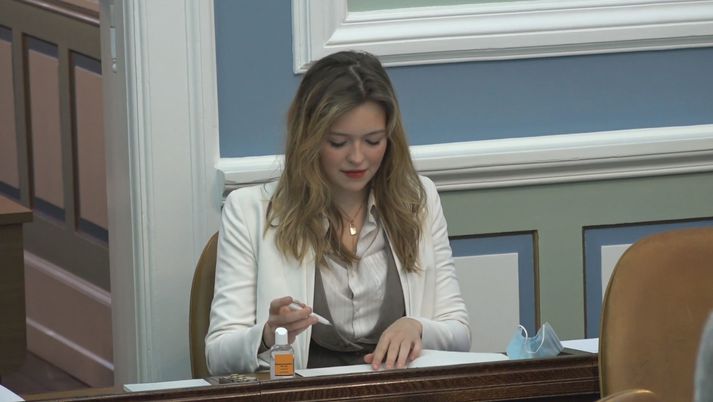 Gunnhildur Fríða undirritaði drengskaparheit sín í dag.