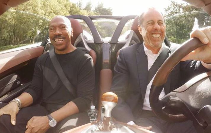 Eddie Murphy og Jerry Seinfeld á rúntinum.