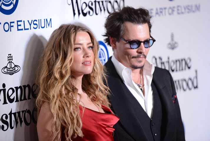 Amber Heard og Johnny Depp þegar allt lék í lyndi.