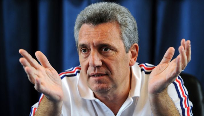 Claude Onesta, þjálfari franska liðsins.