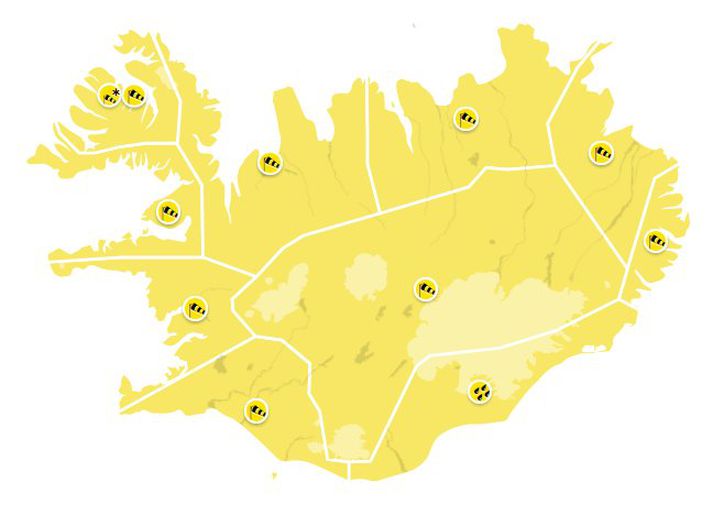 Vindhviður við fjöll gætu farið yfir 40 metra á sekúndu í dag.