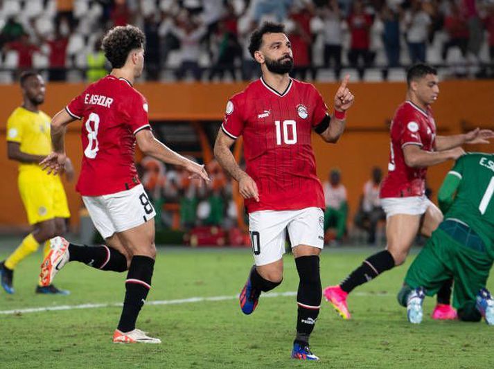 Mohamed Salah skoraði jöfnunarmarkið gegn Fílabeinsströndinni á sunnudag. Hann verður í eldlínunni gegn Gana í dag.