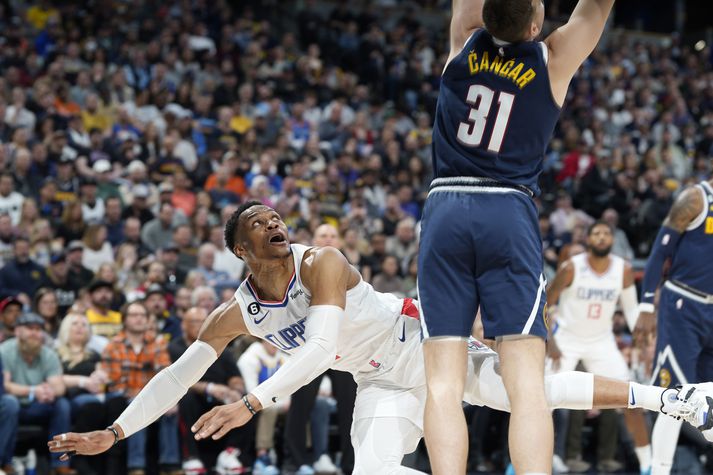 Russell Westbrook spilar nú með liði Los Angeles Clippers en hann byrjaði tímabilið með Los Angeles Lakers.