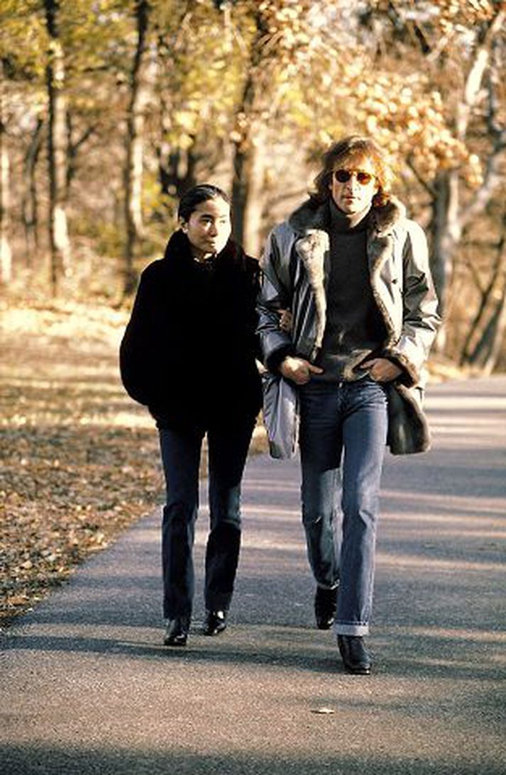 Lennon-hjónin í New York skömmu áður en Bítillinn var myrtur árið 1980.