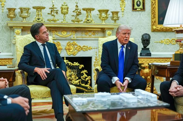 Frá fundi Marks Rutte, framkvæmdastjóra Atlantshafsbandalagsins, og Donalds Trump, forseta Bandaríkjanna, í október 2025.