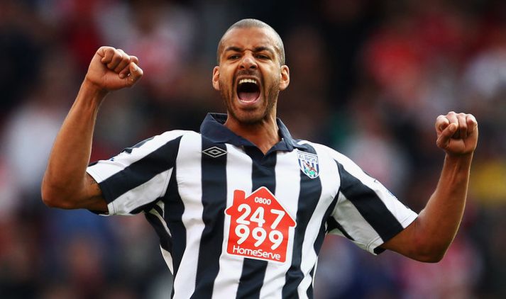 Steven Reid fagnar í leik með West Brom.