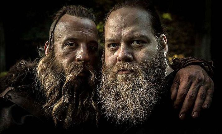 Ólafur Darri Ólafsson og Vin Diesel við tökur á myndinni the Last Witch Hunter.