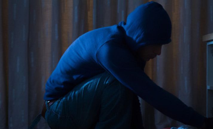 Innbrotsþjófur að verki.