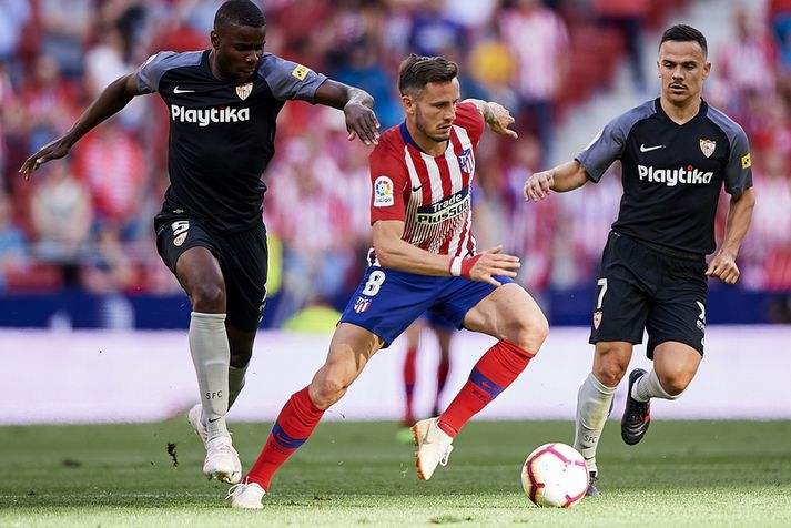 Saul Niguez hefur verið frábær á miðju Atletico Madrid síðustu ár.