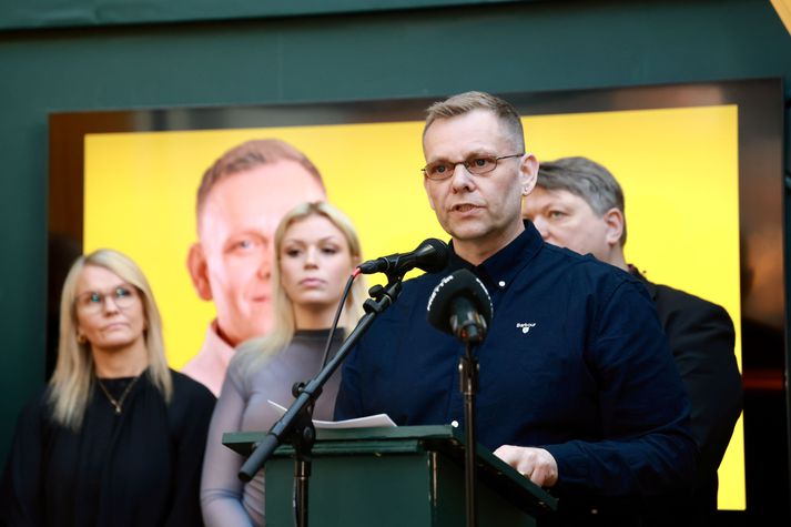 Guðmundur Ingi ávarpaði fundinn.