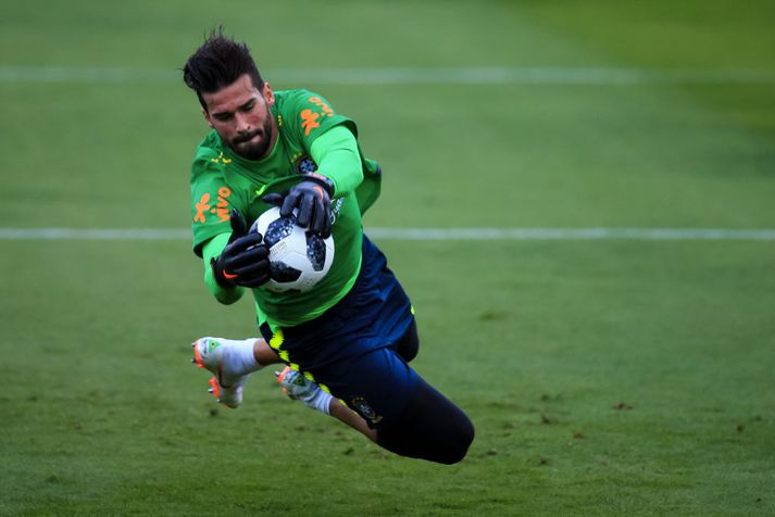 Alisson varði mark Brasilíu á HM í Rússlandi