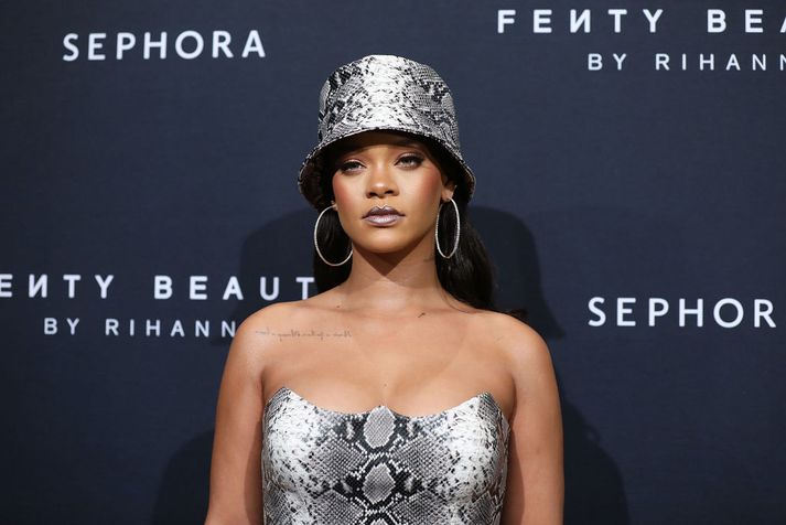 Rihanna á afmælishátíð Fenty Beauty.