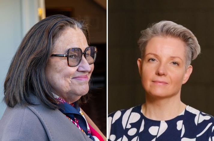 Inga Sæland mennta- og barnamálaráðherra og Auður Soffíu Björgvinsdóttir aðjúnkt við Menntavísindasvið Háskóla Íslands.