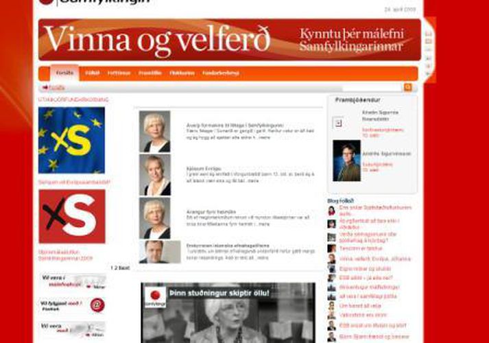 Vefur Samfylkingarinnar er verstur af öllum vefjum stjórnmálaflokkanna.