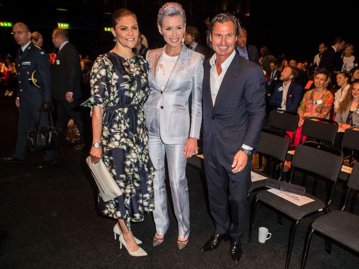 Viktoría, krónprinsessa Svíþjóðar, Gunhild Stordalen og Petter Stordalen.