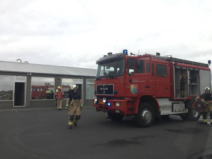 Greiðlega gekk að slökkva eldinn þegar slökkviliðið mætti á svæðið.