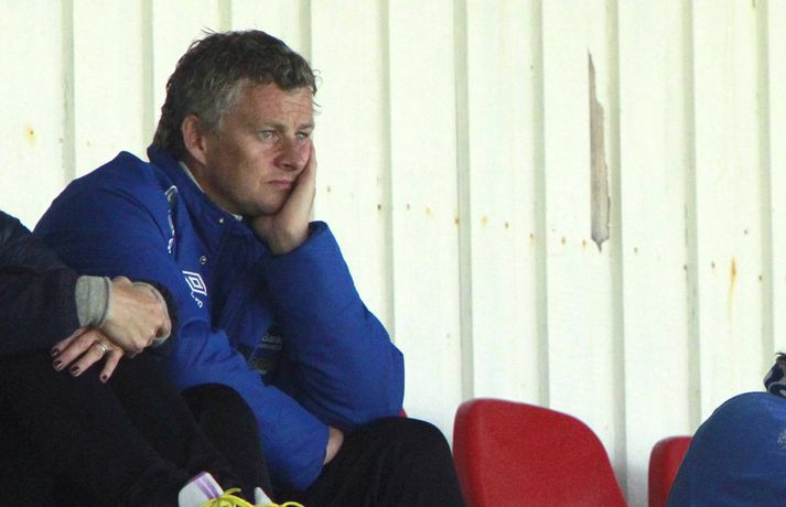 Ole Gunnar Solskjær fylgist með á Rey Cup í Laugardalnum í Reykjavík sumarið 2015.