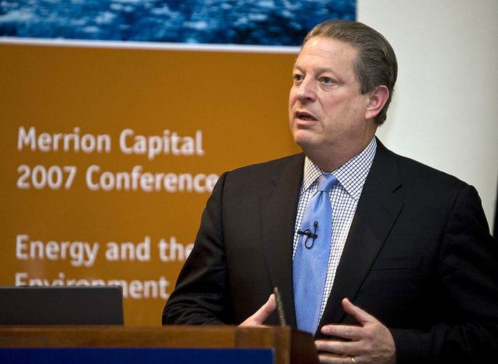 Al Gore hugsar grænt Fyrrverandi varaforseti Bandaríkjanna ávarpaði orku- og umhverfisráðstefnu Merrion Capital, dótturfélags Landsbankans, á dögunum.