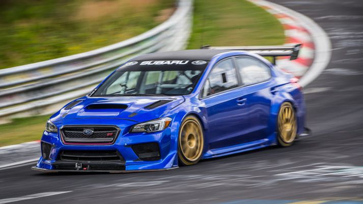 Subaru WRX STI bíllinn í metslættinum á Nurburgring.