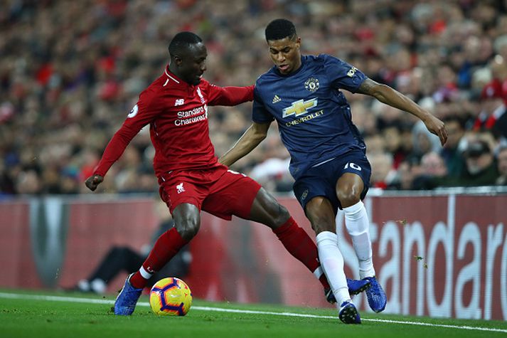 Marcus Rashford og Naby Keita.